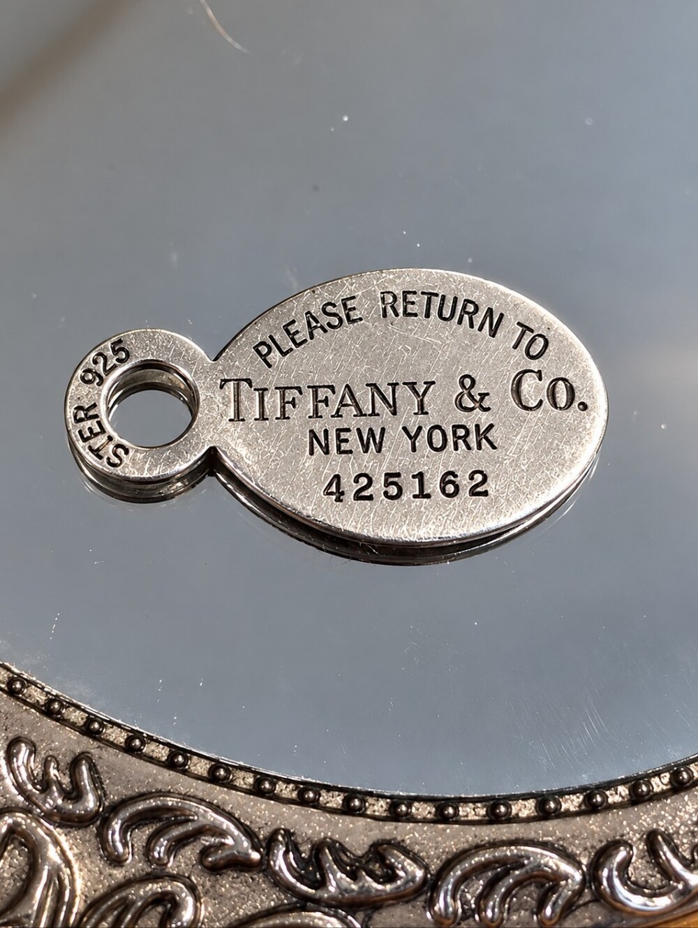 Vintage Tiffany & Co Return to Tiffany Sterling Silver 925 Key Tag Charm 425162